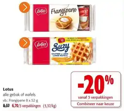 Colruyt Lotus alle gebak of wafels aanbieding