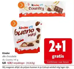 Colruyt Kinder alle chocolade aanbieding