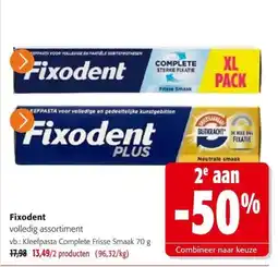 Colruyt Fixodent volledig assortiment aanbieding