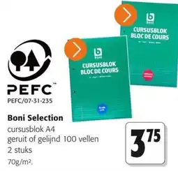 Colruyt Boni Selection cursusblok A4 aanbieding