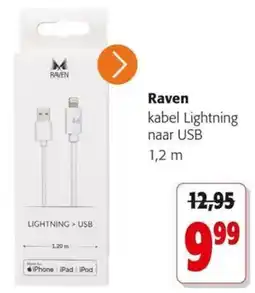 Colruyt Raven kabel lightning naar usb aanbieding