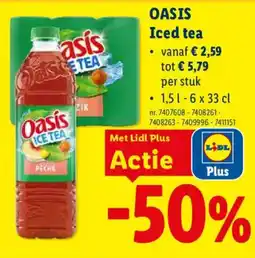 Lidl Oasis iced tea aanbieding