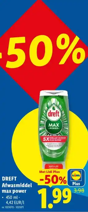 Dreft afwasmiddel max power