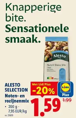 Lidl alesto selection noten- en rozijnenmix aanbieding