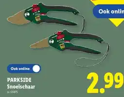 Lidl Parkside snoeischaar aanbieding