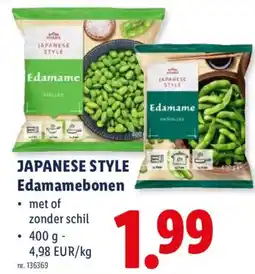 Lidl Japanese style edamamebonen aanbieding