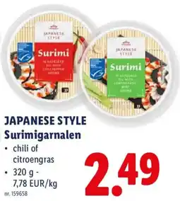 Lidl Japanese style surimigarnalen aanbieding