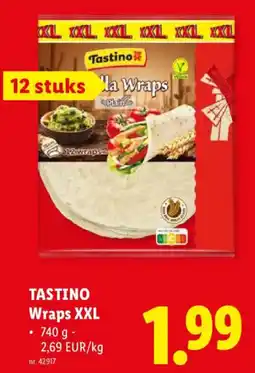 Lidl Tastino Wraps XXL aanbieding