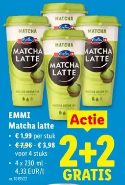 Lidl Emmi matcha latte aanbieding