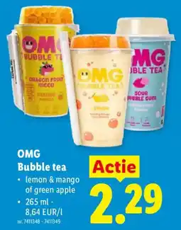 Lidl OMG Bubble tea aanbieding