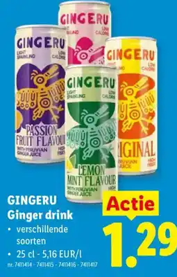 Lidl Ginger drink aanbieding