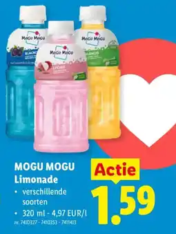 Lidl Mogu mogu limonade aanbieding