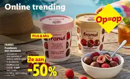 Lidl Frambozen met chocolade aanbieding