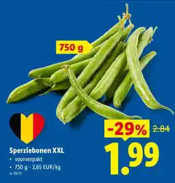 Lidl Sperziebonen XXL aanbieding