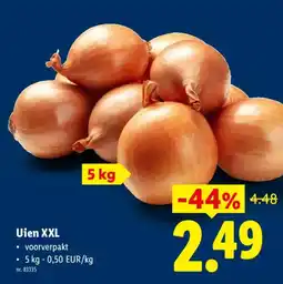 Lidl Uien XXL aanbieding