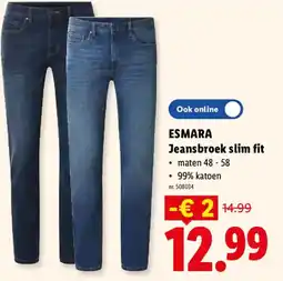 Lidl Esmara jeansbroek slim fit aanbieding