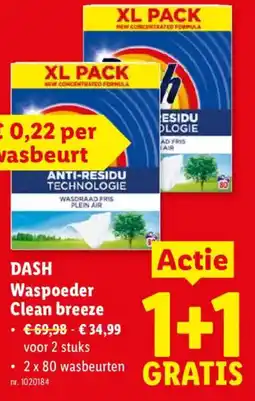 Lidl DASH Waspodder Clean breeze aanbieding