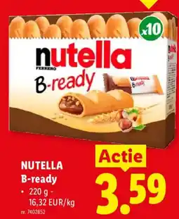 Lidl nutella b-ready aanbieding