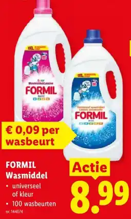 Lidl Formil Wasmiddel aanbieding