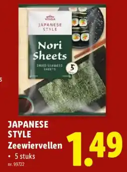 Lidl Japanese style zeewiervellen aanbieding