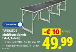 Lidl Parkside multifunctionele tafel, 3-delig aanbieding