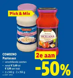 Lidl Combino pastasaus aanbieding