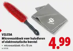 Lidl Microvezeldoek voor huisdieren of elektrostatische borstel aanbieding