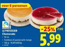 Lidl Le patissier cheesecake aanbieding