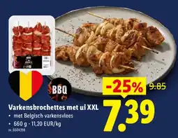 Lidl Varkensbrochettes met ui XXL aanbieding
