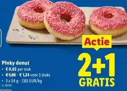Lidl Pinky donut aanbieding
