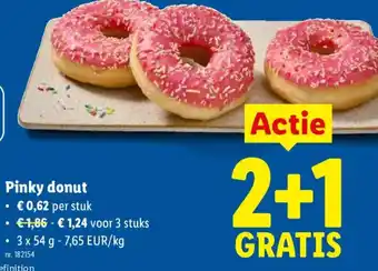 Lidl Pinky donut aanbieding