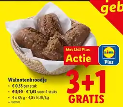 Lidl Walnotenbroodje aanbieding