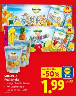 Lidl Solevita Fruitdrinks aanbieding