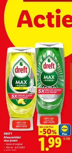 Lidl Dreft Afwasmiddel max power aanbieding