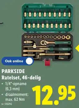 Lidl Parkside ratelset aanbieding
