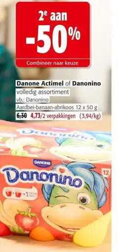 Colruyt Danone Actimel of Danonino aanbieding