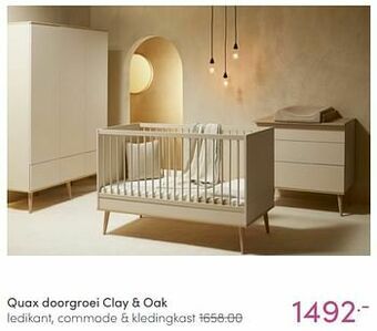 Baby & Tiener Quax doorgroei clay + oak aanbieding