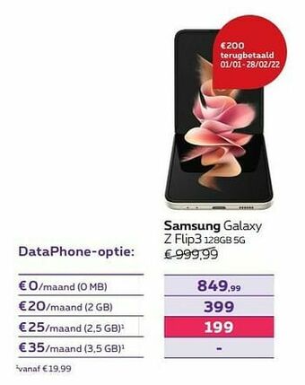 Proximus Samsung galaxy z flip3 128gb 5g aanbieding