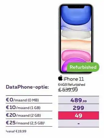 Proximus Apple iphone 11 64gb refurbished aanbieding