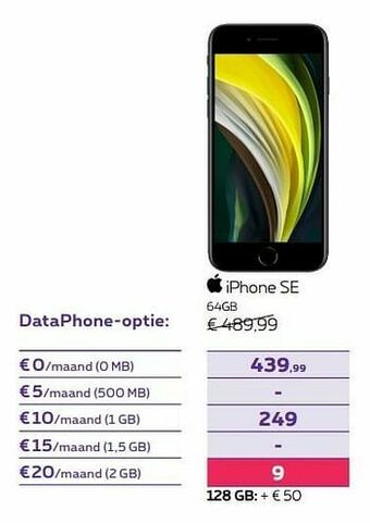 Proximus Apple iphone se 64gb aanbieding