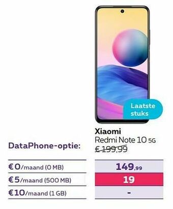 Proximus Xiaomi redmi note 10 5g aanbieding