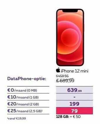Proximus Apple iphone 12 mini 64gb 5g aanbieding