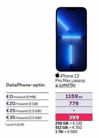 Proximus Apple iphone 13 pro max 128gb 5g aanbieding
