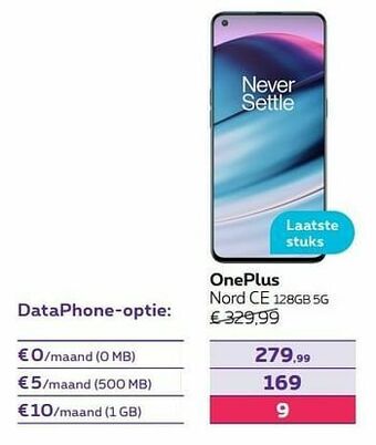 Proximus Oneplus nord ce 128gb 5g aanbieding