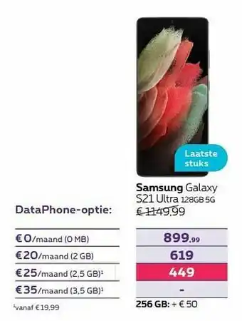 Proximus Samsung galaxy s21 ultra 128gb 5g aanbieding