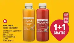 Delhaize Vers sap of verse smoothie aanbieding