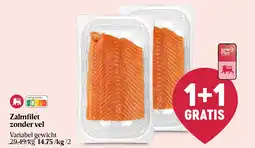 Delhaize Zalmfilet zonder vel aanbieding