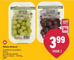 Delhaize Pitloze druiven aanbieding