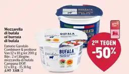 Delhaize Mozzarella di bufala of burrata di bufala aanbieding
