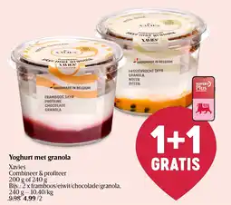 Delhaize Yoghurt met granola aanbieding
